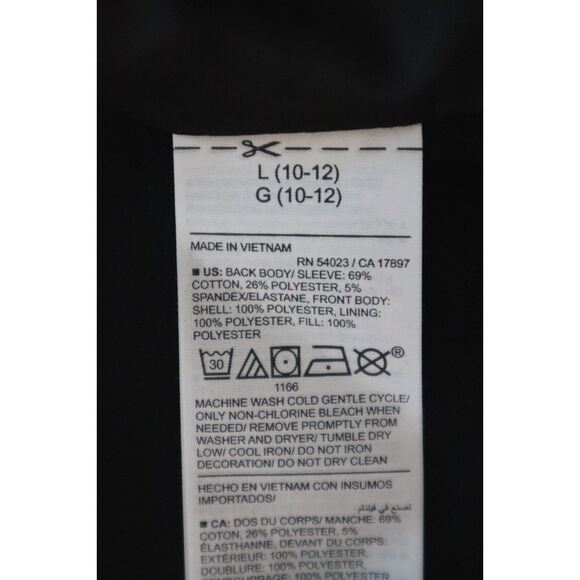 Old Navy Active Boy's Sz L (10-12) Black Dynamic Fleece Quilted Bomber Jacket - Picture 5 of 7